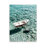 Shop Capri Boat II Photo Canvas Art Print-Amalfi Coast Italy, Blue, Coastal, Green, Photography, Photography Canvas Prints, Portrait, View All-framed wall decor artwork