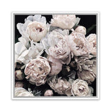 Shop Dark Blooms II (Square) Canvas Art Print-Black, Botanicals, Florals, Hamptons, Neutrals, Square, View All-framed wall decor artwork