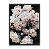 Shop Dark Blooms II Canvas Art Print-Black, Botanicals, Florals, Hamptons, Neutrals, Portrait, View All-framed wall decor artwork