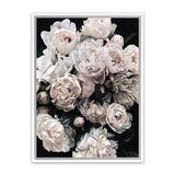 Shop Dark Blooms II Canvas Art Print-Black, Botanicals, Florals, Hamptons, Neutrals, Portrait, View All-framed wall decor artwork
