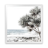 Shop Noosa I (Square) Photo Art Print-Boho, Botanicals, Coastal, Green, Photography, Square, Tropical, View All, White-framed poster wall decor artwork
