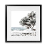 Shop Noosa I (Square) Photo Art Print-Boho, Botanicals, Coastal, Green, Photography, Square, Tropical, View All, White-framed poster wall decor artwork