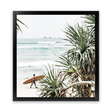 Shop Byron Bay Longboarder (Square) Photo Art Print-Coastal, Green, Photography, Square, Tropical, View All-framed poster wall decor artwork
