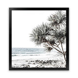 Shop Noosa I (Square) Photo Art Print-Boho, Botanicals, Coastal, Green, Photography, Square, Tropical, View All, White-framed poster wall decor artwork