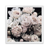 Shop Dark Blooms II (Square) Art Print-Black, Botanicals, Florals, Hamptons, Neutrals, Square, View All-framed painted poster wall decor artwork