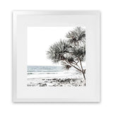 Shop Noosa I (Square) Photo Art Print-Boho, Botanicals, Coastal, Green, Photography, Square, Tropical, View All, White-framed poster wall decor artwork