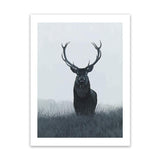 Shop Elk Art Print-Animals, Black, Grey, Hamptons, Portrait, Scandinavian, View All-framed painted poster wall decor artwork
