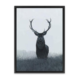 Shop Elk Canvas Art Print-Animals, Black, Grey, Hamptons, Portrait, Scandinavian, View All-framed wall decor artwork