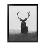 Shop Black & White Elk Art Print-Animals, Black, Grey, Hamptons, Portrait, Scandinavian, View All, White-framed painted poster wall decor artwork