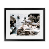 Shop Fontelina Boat Ramp Photo Art Print-Amalfi Coast Italy, Blue, Brown, Coastal, Landscape, Photography, View All-framed poster wall decor artwork