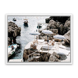Shop Fontelina Boat Ramp Photo Canvas Art Print-Amalfi Coast Italy, Blue, Brown, Coastal, Landscape, Photography, Photography Canvas Prints, View All-framed wall decor artwork