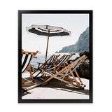 Shop Fontelina Chairs III Photo Art Print-Amalfi Coast Italy, Blue, Brown, Coastal, Photography, Portrait, View All-framed poster wall decor artwork