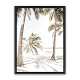 Shop Island Hammock II Photo Canvas Art Print-Boho, Coastal, Green, Photography, Photography Canvas Prints, Portrait, Tropical, View All, White-framed wall decor artwork