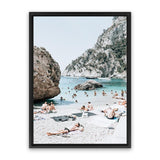 Shop Marina Piccola II Photo Canvas Art Print-Amalfi Coast Italy, Blue, Coastal, Green, Photography, Photography Canvas Prints, Portrait, Tropical, View All-framed wall decor artwork
