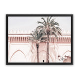Shop Marrakesh Palace I Photo Canvas Art Print-Boho, Landscape, Moroccan Days, Photography, Photography Canvas Prints, Pink, Tropical, View All-framed wall decor artwork