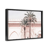 Shop Marrakesh Palace I Photo Canvas Art Print-Boho, Landscape, Moroccan Days, Photography, Photography Canvas Prints, Pink, Tropical, View All-framed wall decor artwork