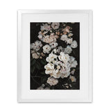 Shop Midnight Garden Art Print-Black, Florals, Hamptons, Portrait, Scandinavian, View All-framed painted poster wall decor artwork