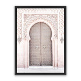 Shop Moroccan Door II Photo Canvas Art Print-Boho, Moroccan Days, Neutrals, Photography, Photography Canvas Prints, Pink, Portrait, View All-framed wall decor artwork