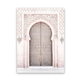 Shop Moroccan Door II Photo Canvas Art Print-Boho, Moroccan Days, Neutrals, Photography, Photography Canvas Prints, Pink, Portrait, View All-framed wall decor artwork