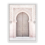 Shop Moroccan Door II Photo Canvas Art Print-Boho, Moroccan Days, Neutrals, Photography, Photography Canvas Prints, Pink, Portrait, View All-framed wall decor artwork