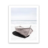 Shop Old Boat Photo Art Print-Coastal, Hamptons, Neutrals, Photography, Portrait, View All, White-framed poster wall decor artwork