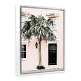 Shop Palm House I Photo Canvas Art Print-Boho, Botanicals, Green, Photography, Photography Canvas Prints, Pink, Portrait, Tropical, View All-framed wall decor artwork