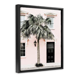 Shop Palm House I Photo Canvas Art Print-Boho, Botanicals, Green, Photography, Photography Canvas Prints, Pink, Portrait, Tropical, View All-framed wall decor artwork