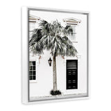 Shop Palm House II Photo Canvas Art Print-Boho, Coastal, Green, Hamptons, Photography, Photography Canvas Prints, Portrait, Tropical, View All, White-framed wall decor artwork