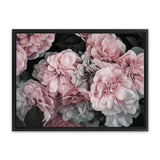 Shop Pink Blooms Canvas Art Print-Botanicals, Florals, Hamptons, Landscape, Pink, View All-framed wall decor artwork