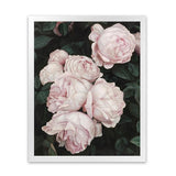 Shop Pink Roses Art Print-Florals, Green, Hamptons, Pink, Portrait, View All-framed painted poster wall decor artwork