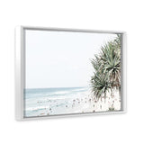 Shop Point Lookout Beach Photo Canvas Art Print-Coastal, Green, Landscape, Photography, Photography Canvas Prints, Tropical, View All, White-framed wall decor artwork