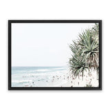 Shop Point Lookout Beach Photo Canvas Art Print-Coastal, Green, Landscape, Photography, Photography Canvas Prints, Tropical, View All, White-framed wall decor artwork