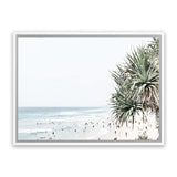 Shop Point Lookout Beach Photo Canvas Art Print-Coastal, Green, Landscape, Photography, Photography Canvas Prints, Tropical, View All, White-framed wall decor artwork