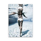 Shop Pool Days Photo Canvas Art Print-Blue, People, Photography, Photography Canvas Prints, Portrait, View All-framed wall decor artwork