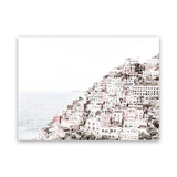 Shop Positano I Photo Canvas Art Print-Amalfi Coast Italy, Coastal, Landscape, Photography, Photography Canvas Prints, Pink, View All, White-framed wall decor artwork