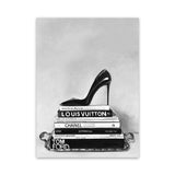 Shop Runway Reads Canvas Art Print-Black, Grey, Hamptons, Portrait, View All, White-framed wall decor artwork