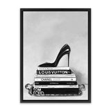 Shop Runway Reads Canvas Art Print-Black, Grey, Hamptons, Portrait, View All, White-framed wall decor artwork