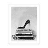 Shop Runway Reads Art Print-Black, Grey, Hamptons, Portrait, View All, White-framed painted poster wall decor artwork