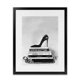 Shop Runway Reads Art Print-Black, Grey, Hamptons, Portrait, View All, White-framed painted poster wall decor artwork