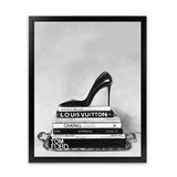 Shop Runway Reads Art Print-Black, Grey, Hamptons, Portrait, View All, White-framed painted poster wall decor artwork