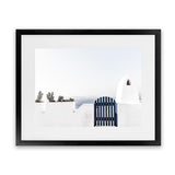 Shop Santorini II Photo Art Print-Blue, Coastal, Greece, Landscape, Photography, View All, White-framed poster wall decor artwork