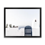 Shop Santorini II Photo Art Print-Blue, Coastal, Greece, Landscape, Photography, View All, White-framed poster wall decor artwork