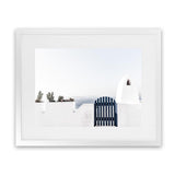 Shop Santorini II Photo Art Print-Blue, Coastal, Greece, Landscape, Photography, View All, White-framed poster wall decor artwork