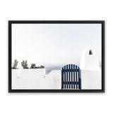 Shop Santorini II Photo Canvas Art Print-Blue, Coastal, Greece, Landscape, Photography, Photography Canvas Prints, View All, White-framed wall decor artwork