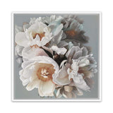 Shop Spring Bouquet II (Square) Canvas Art Print-Botanicals, Florals, Grey, Hamptons, Square, View All, White-framed wall decor artwork