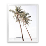 Shop Twin Palms Photo Art Print-Boho, Coastal, Green, Photography, Portrait, Rectangle, Tropical, View All, White-framed poster wall decor artwork