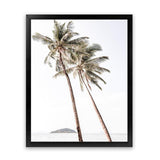 Shop Twin Palms Photo Art Print-Boho, Coastal, Green, Photography, Portrait, Rectangle, Tropical, View All, White-framed poster wall decor artwork