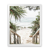 Shop Wategos Beach I Photo Art Print-Boho, Coastal, Green, Hamptons, Nature, Photography, Portrait, Tropical, View All-framed poster wall decor artwork