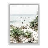 Shop Wategos Beach II Photo Canvas Art Print-Boho, Coastal, Green, Photography, Photography Canvas Prints, Portrait, Tropical, View All-framed wall decor artwork