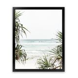 Shop Wategos Beach III Photo Art Print-Boho, Coastal, Green, Photography, Portrait, Tropical, View All, White-framed poster wall decor artwork